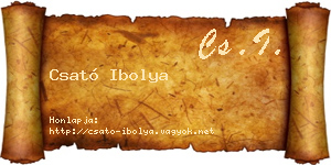 Csató Ibolya névjegykártya