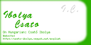 ibolya csato business card